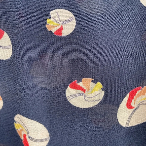 Stella McCartney Kids crepe navy frill  dress, Size 6 - Picture 4 of 7